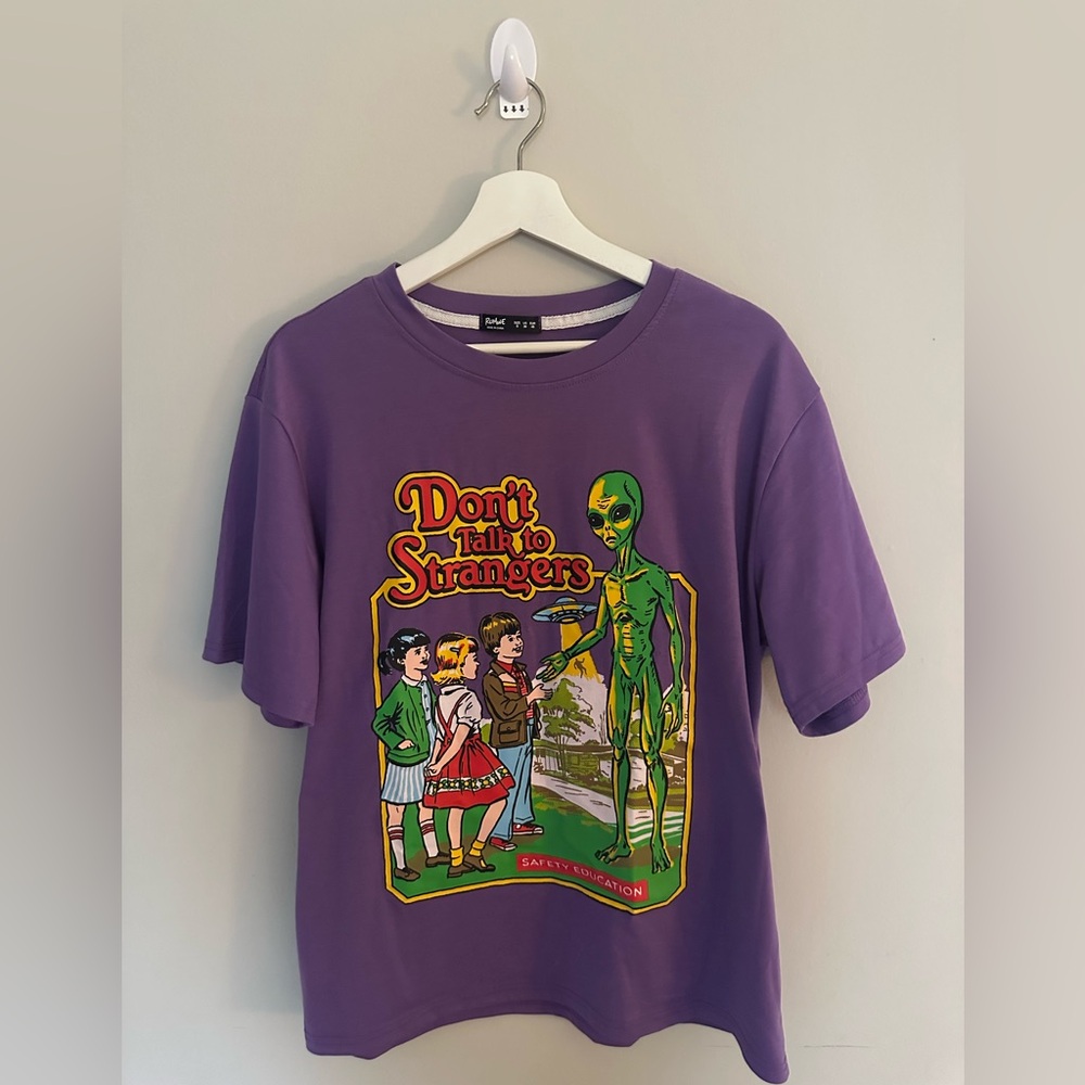 Oversized Purple Graphic Shirt